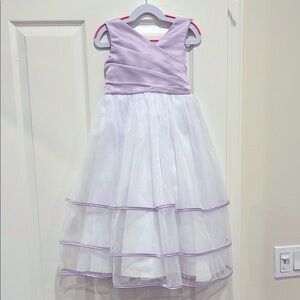 Lavender and White Girls formal party Holiday Dress Size:6